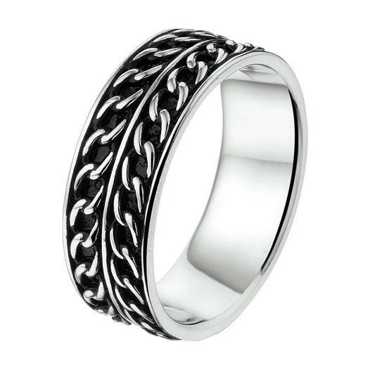 ring oxi zilver geoxideerd