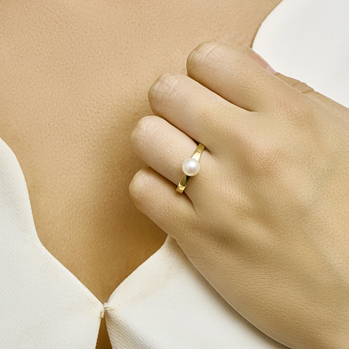 ring parel 14K geelgoud