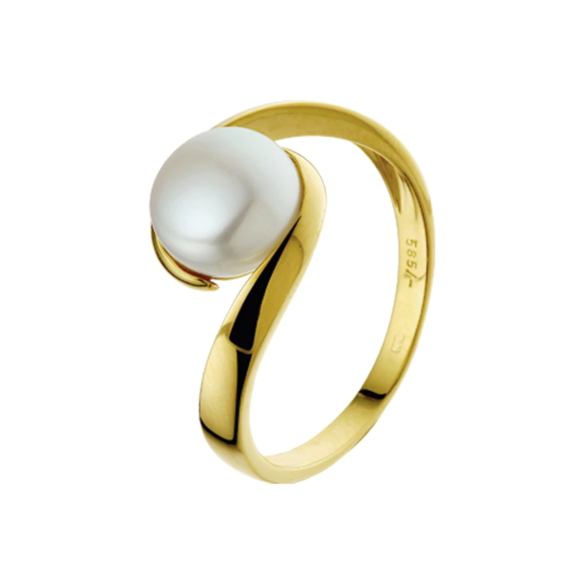 ring parel 14K geelgoud