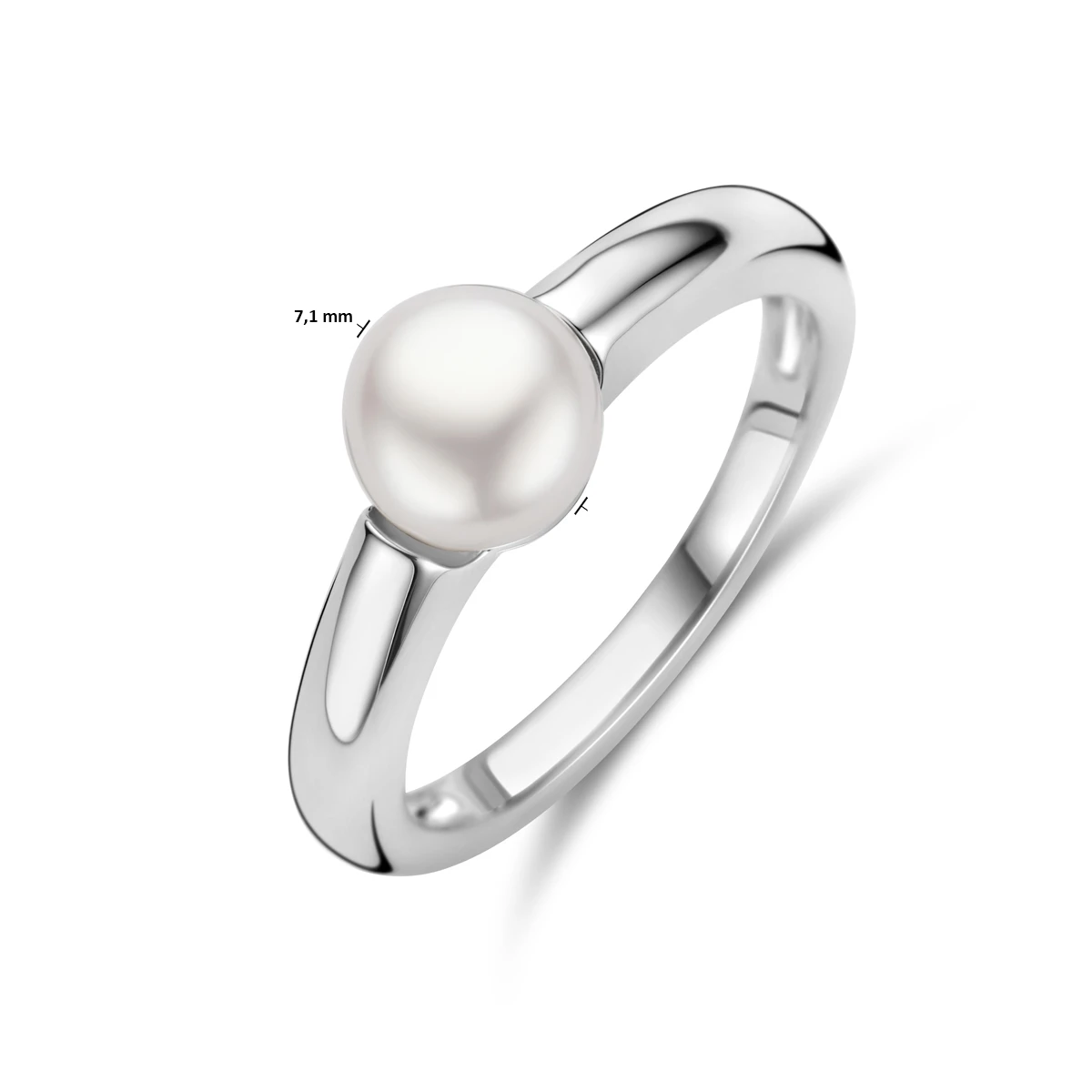ring parel zilver gerhodineerd