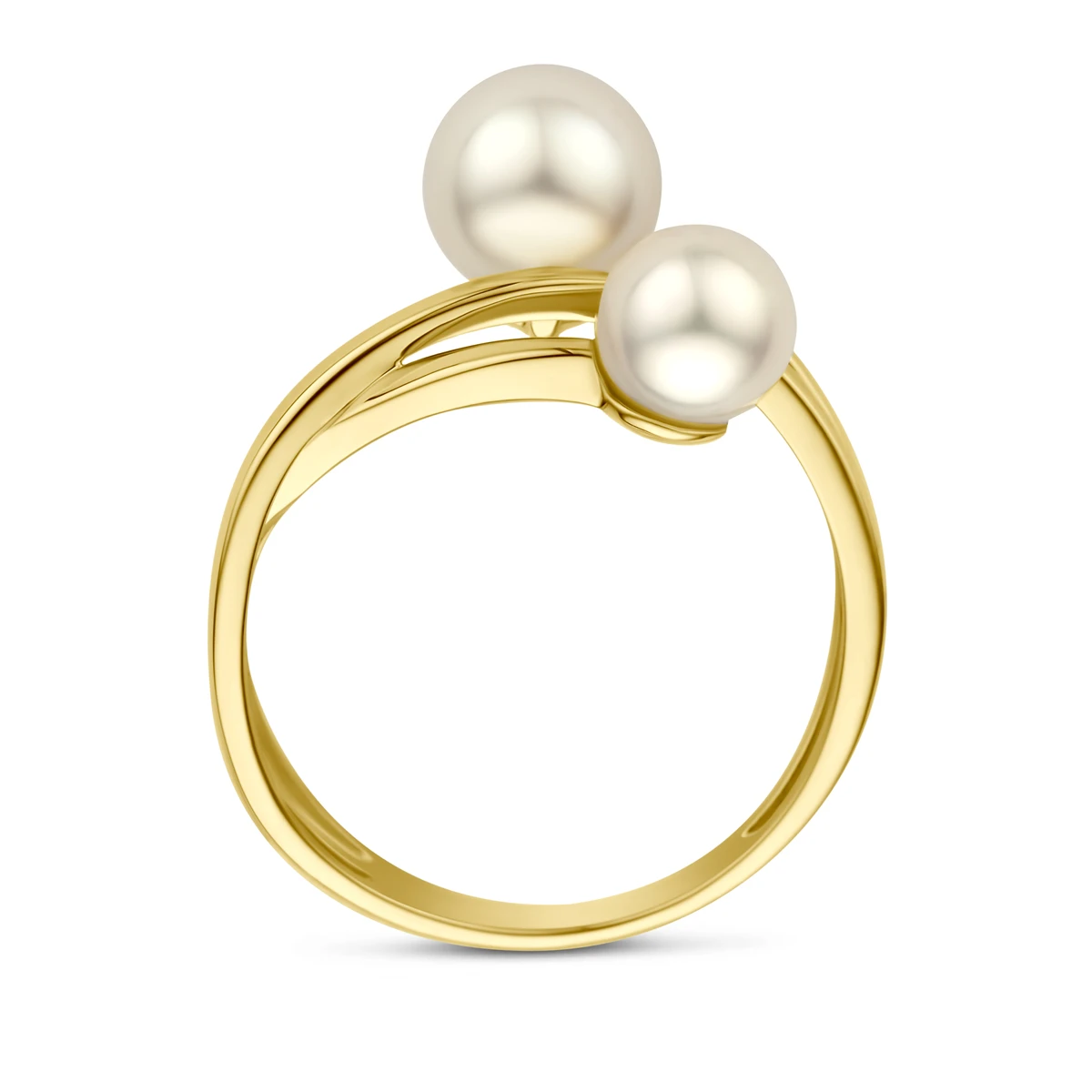 ring parels 14K geelgoud