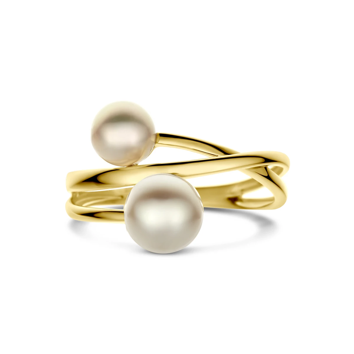 ring parels 14K geelgoud