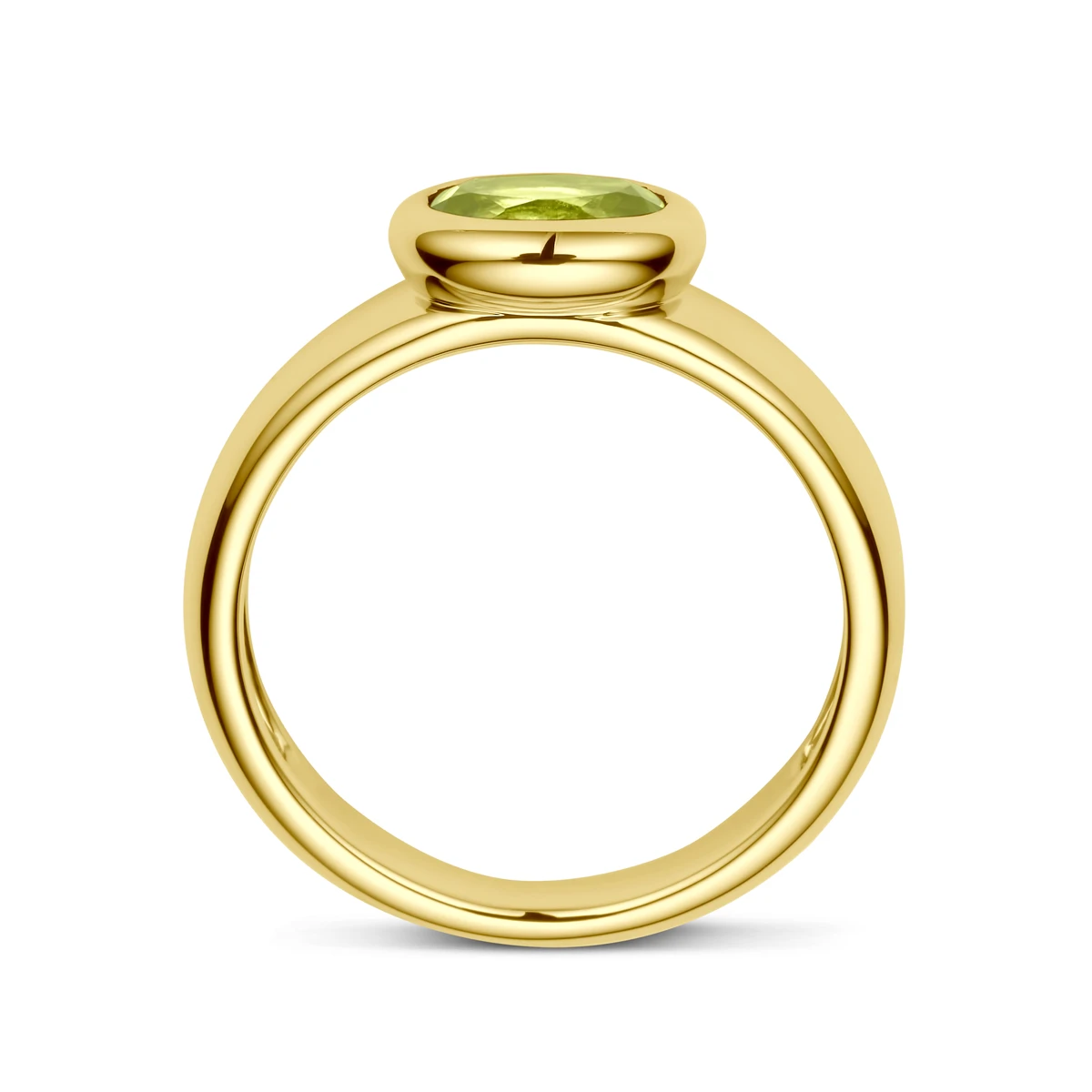 ring peridot 14K geelgoud