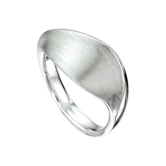 ring poli/mat zilver gerhodineerd