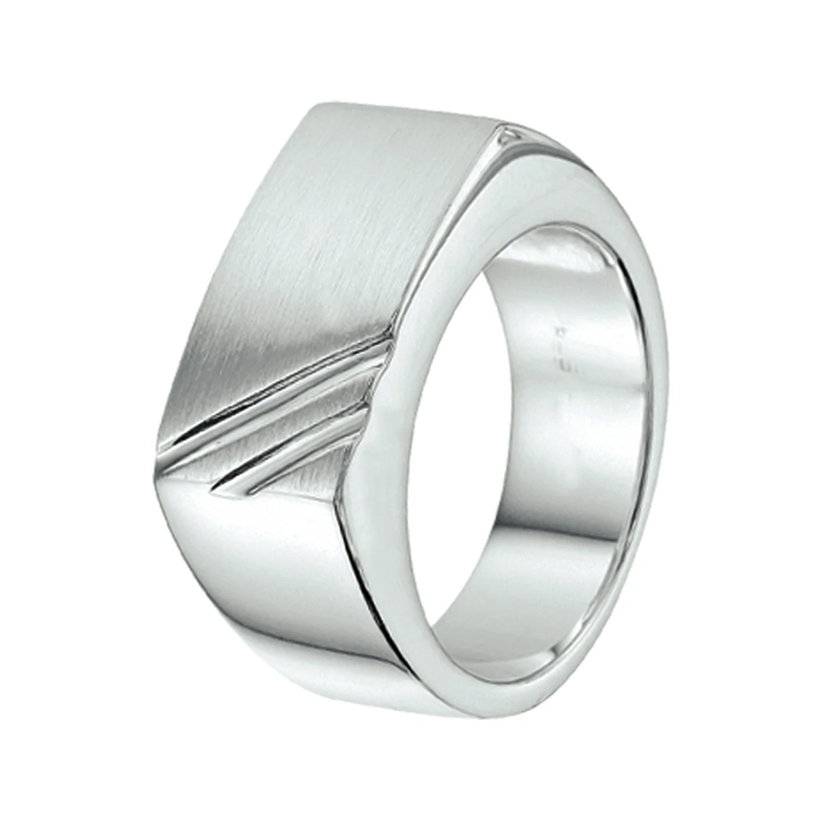 ring poli/mat zilver gerhodineerd