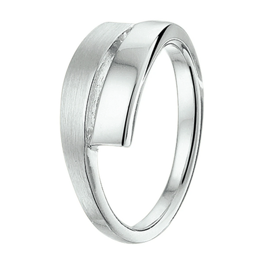 ring poli/mat zilver gerhodineerd