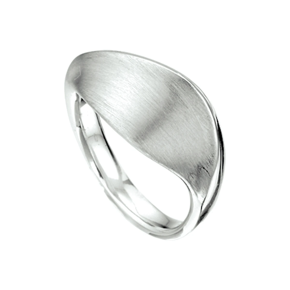 ring poli/mat zilver gerhodineerd