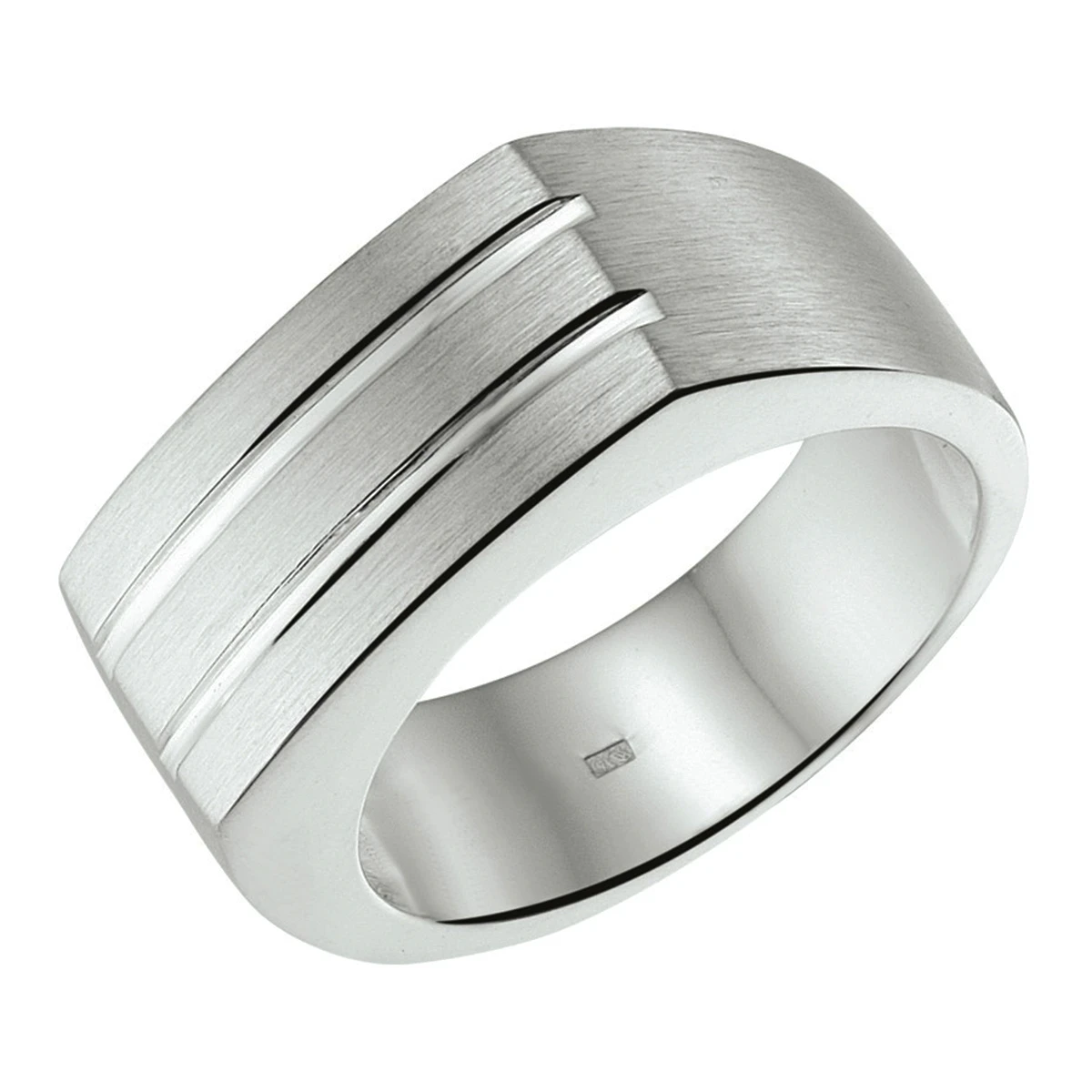 ring poli/mat zilver gerhodineerd