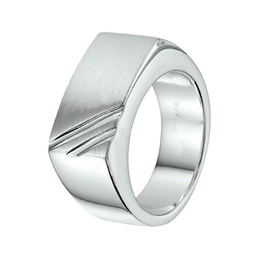 ring poli/mat zilver gerhodineerd