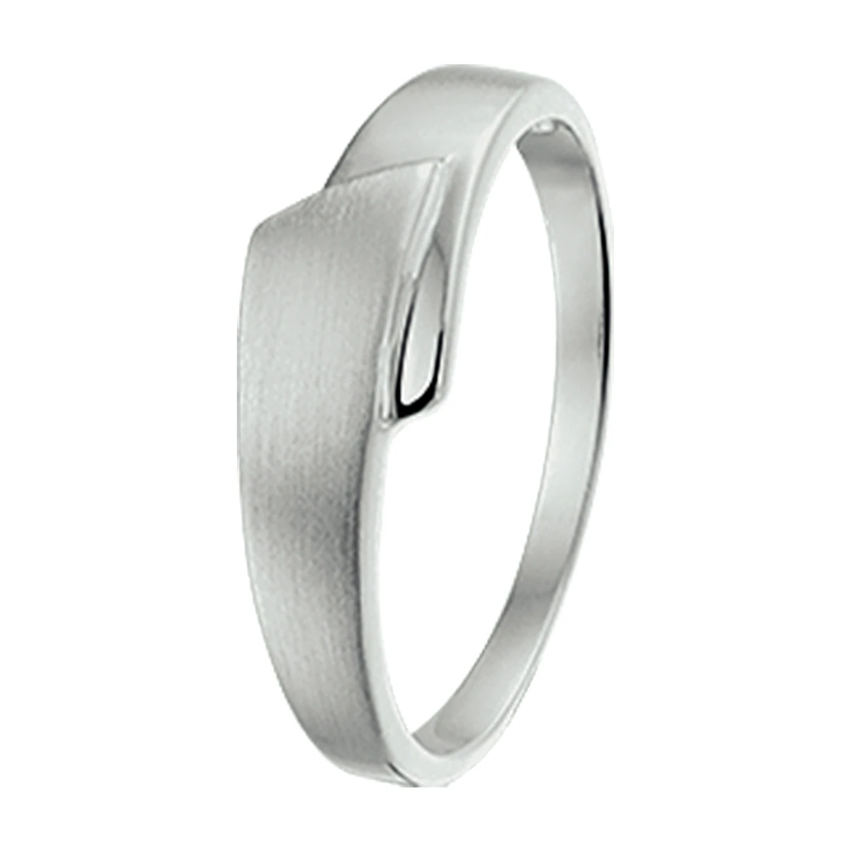 ring poli/mat zilver gerhodineerd