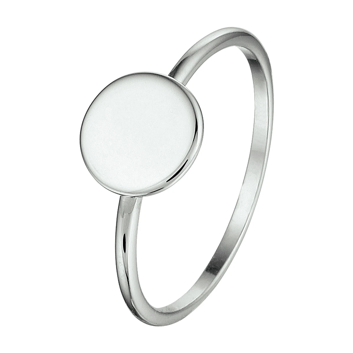 ring rondje zilver gerhodineerd