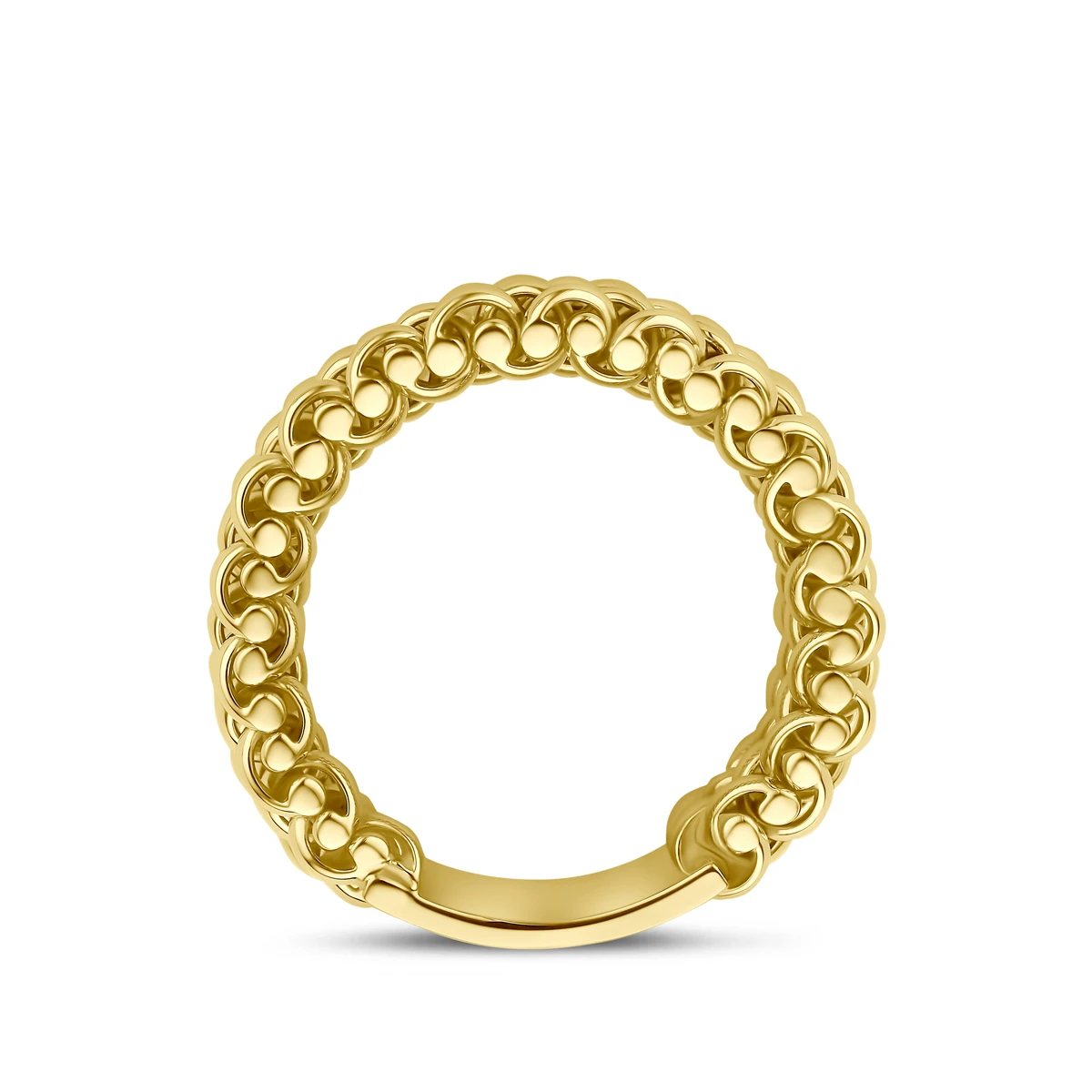 ring schakel 14K geelgoud
