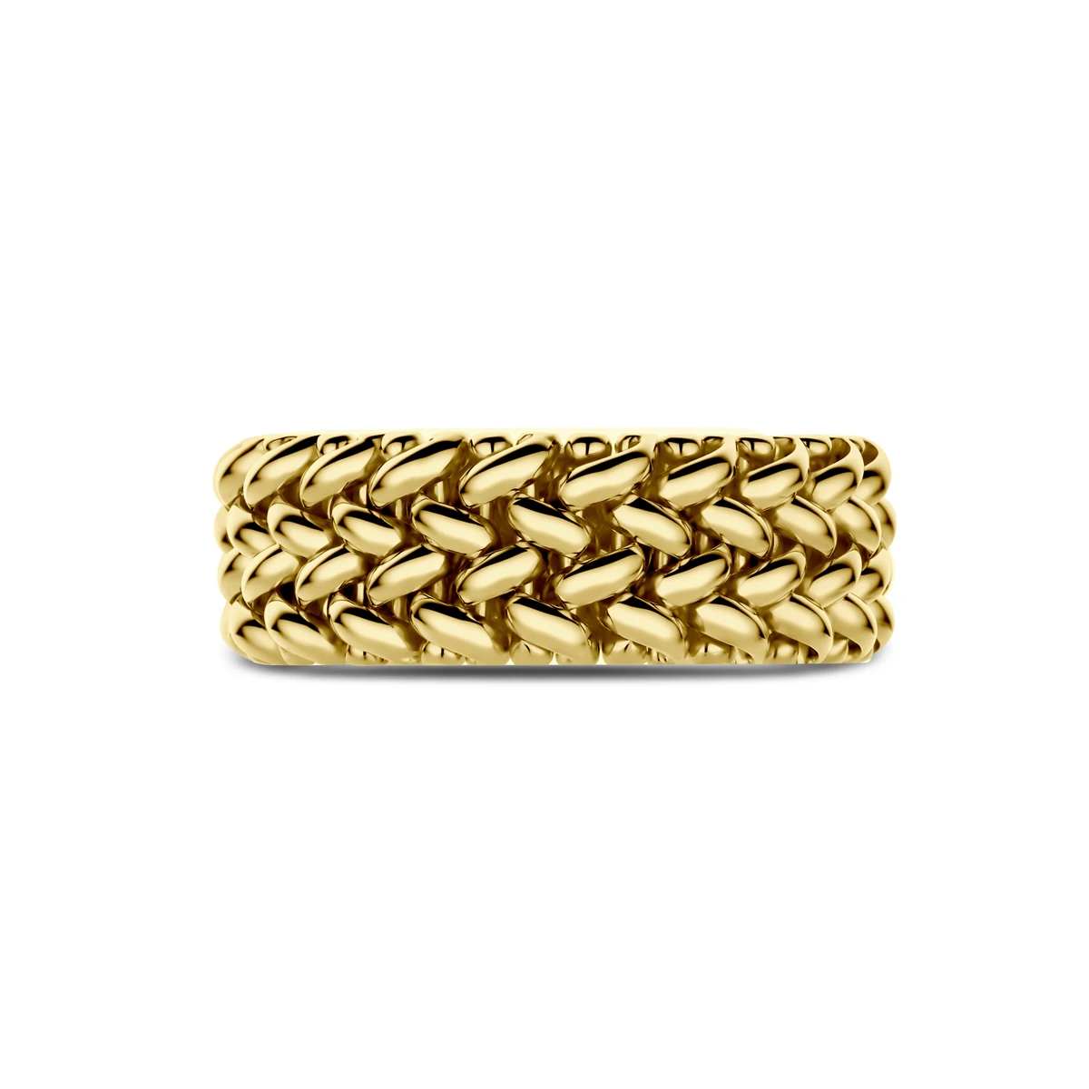 ring schakel 14K geelgoud