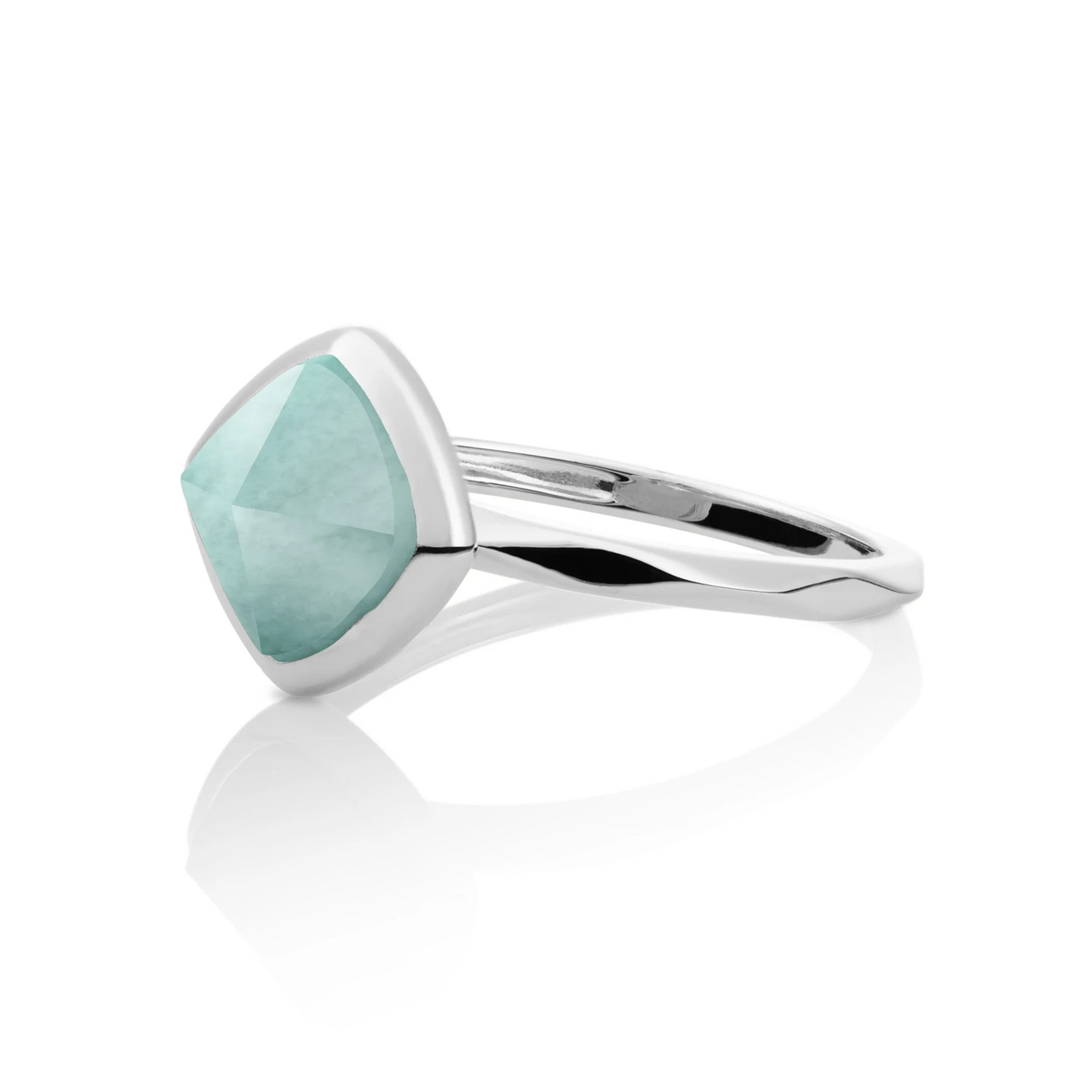 Ring - Silver - Amazonite Edge - 54