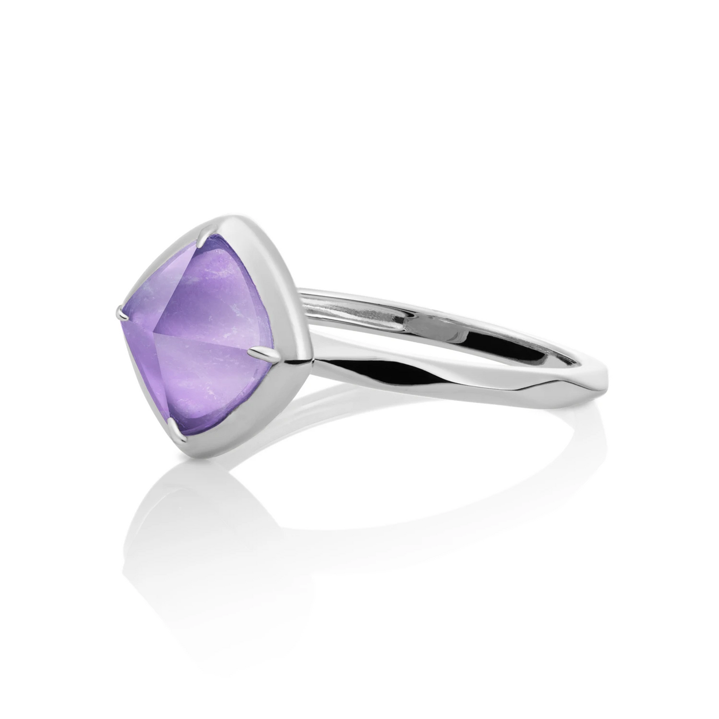 Ring | Silver - Amethyst Edge - 56