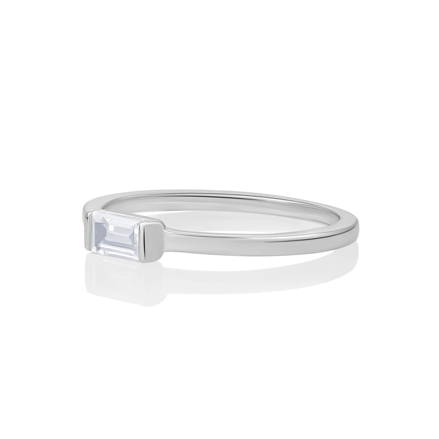 Ring | Silver - Baguette CZ Additional - 58