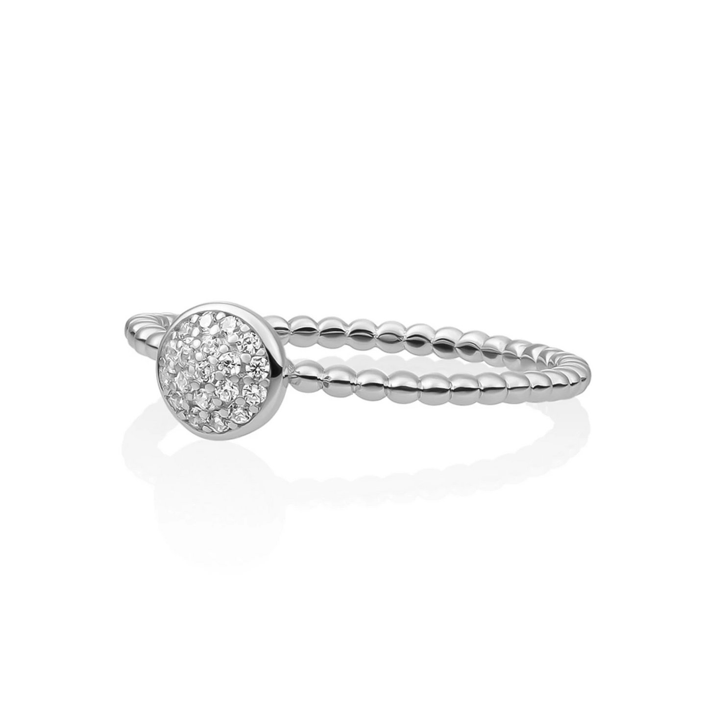 Ring | Silver - Disc Galaxy CZ Additional - 60