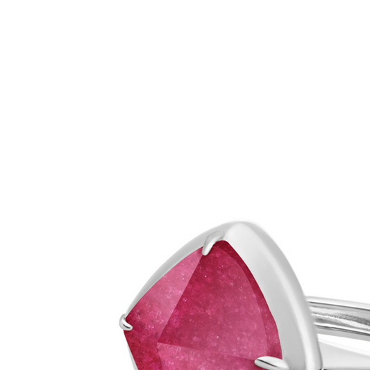 Ring - Silver - Fuchsia Jade Edge - 50
