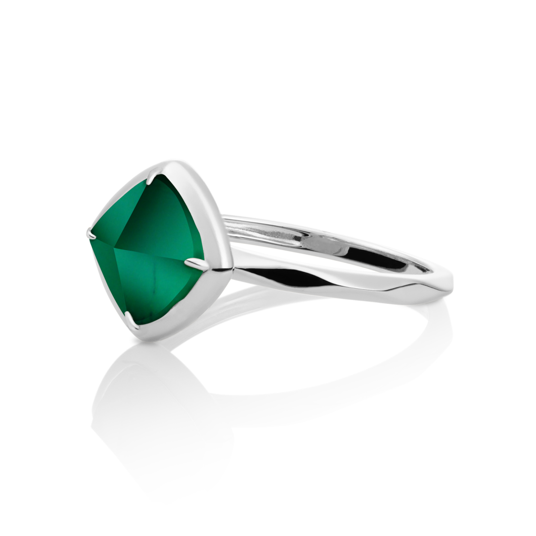 Ring | Silver - Green Onyx Edge - 50