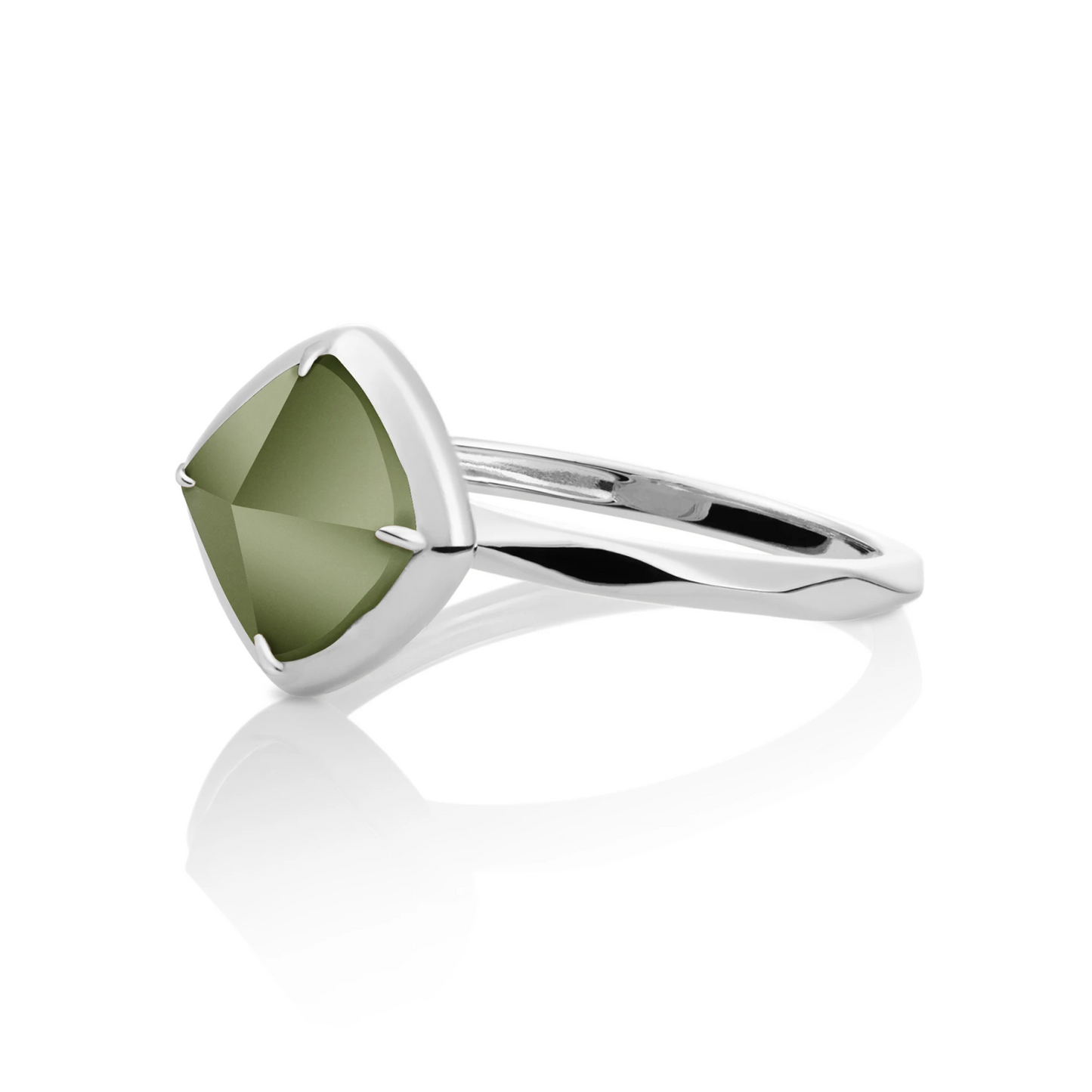 Ring - Silver - Lime Jade Edge - 50