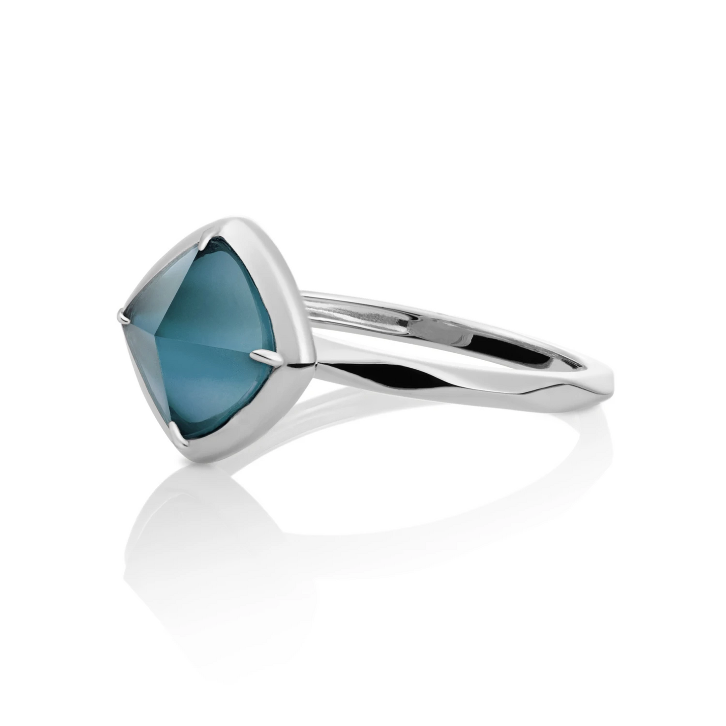 Ring | Silver - Ocean Topaz Quartz Edge - 56
