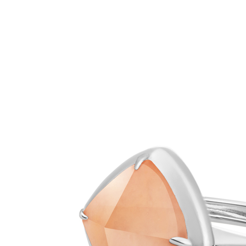 Ring - Silver - Peach Rhodonite Edge - 50
