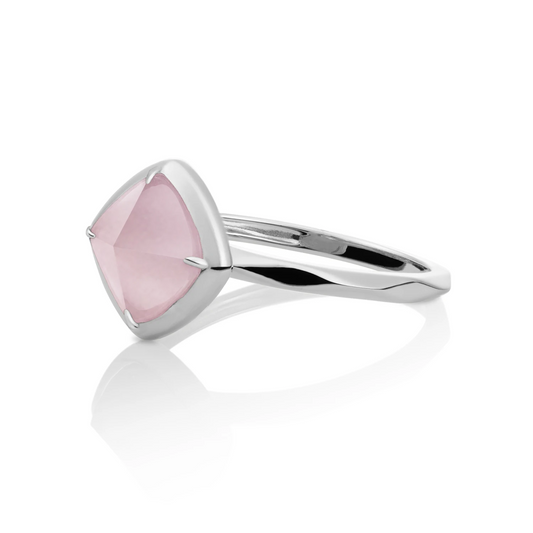 Ring | Silver - Pink Opalite Edge - 52