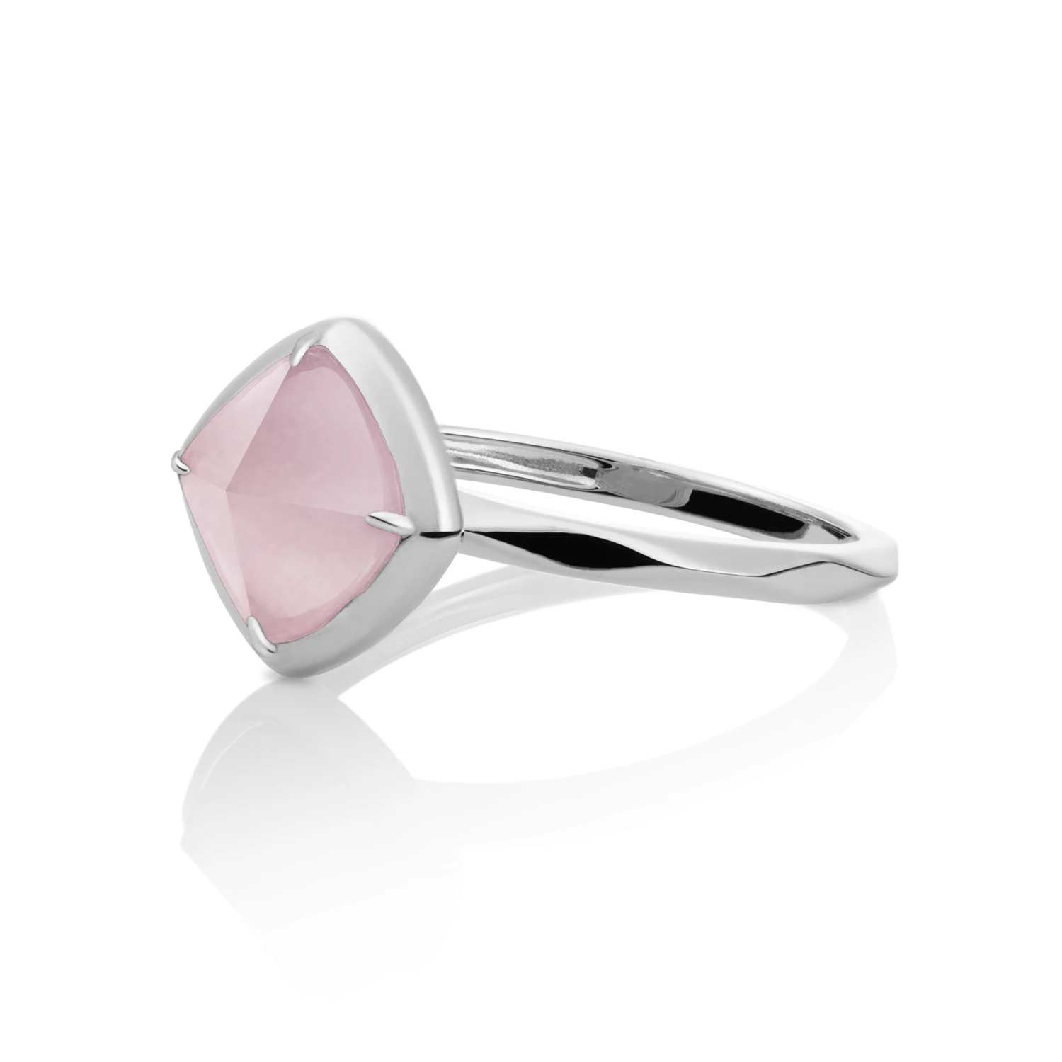 Ring | Silver - Pink Opalite Edge - 60