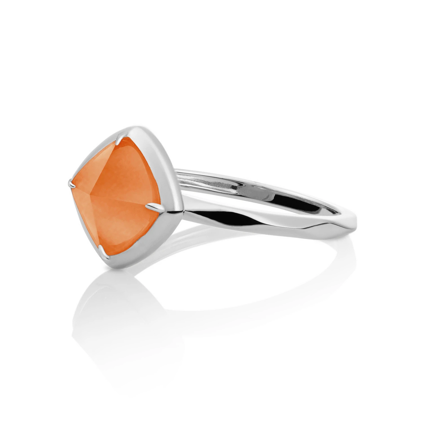Ring | Silver - Red Aventurine Edge - 52