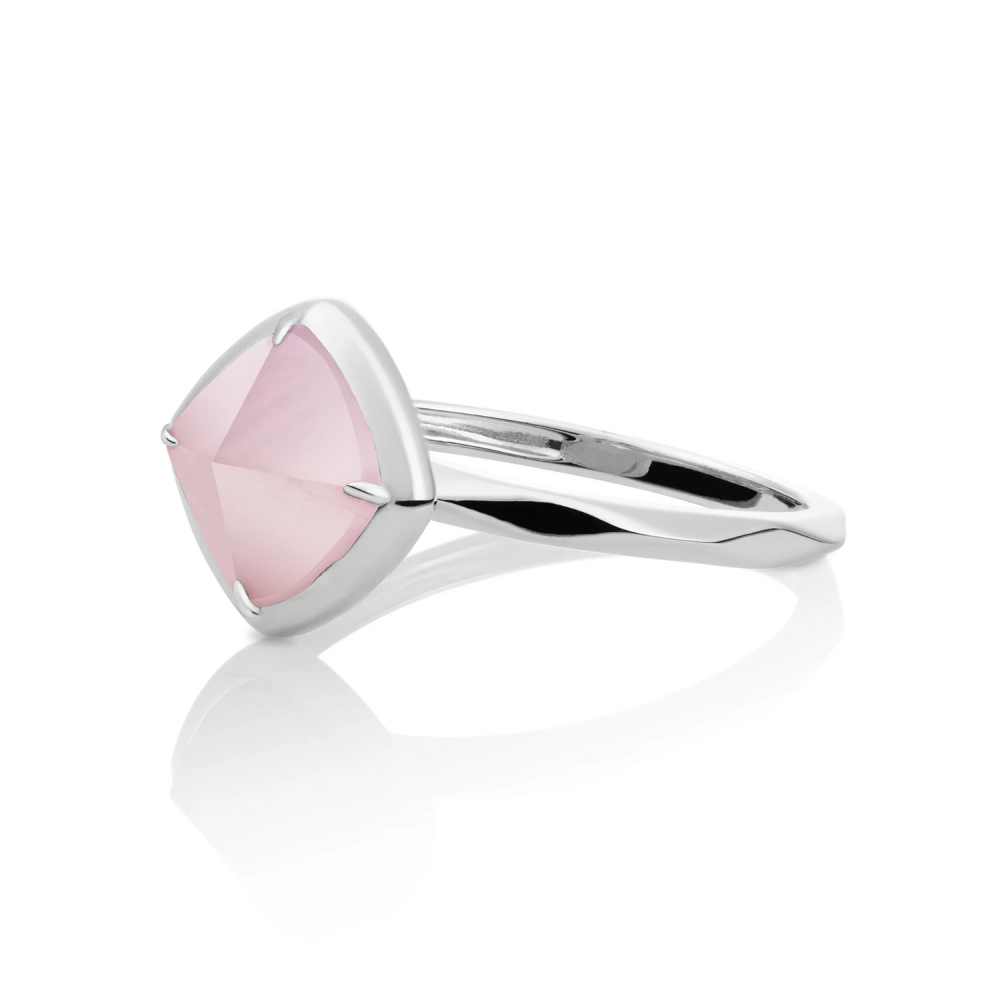 Ring | Silver - Rose Quartz Edge - 50