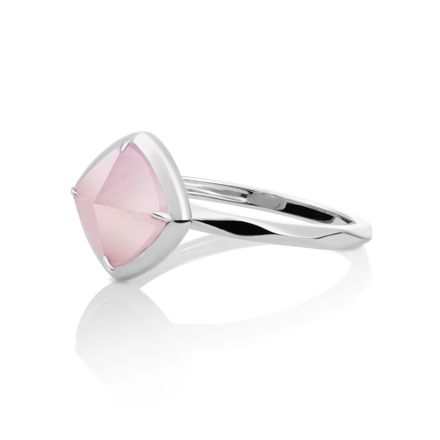 Ring | Silver - Rose Quartz Edge - 50