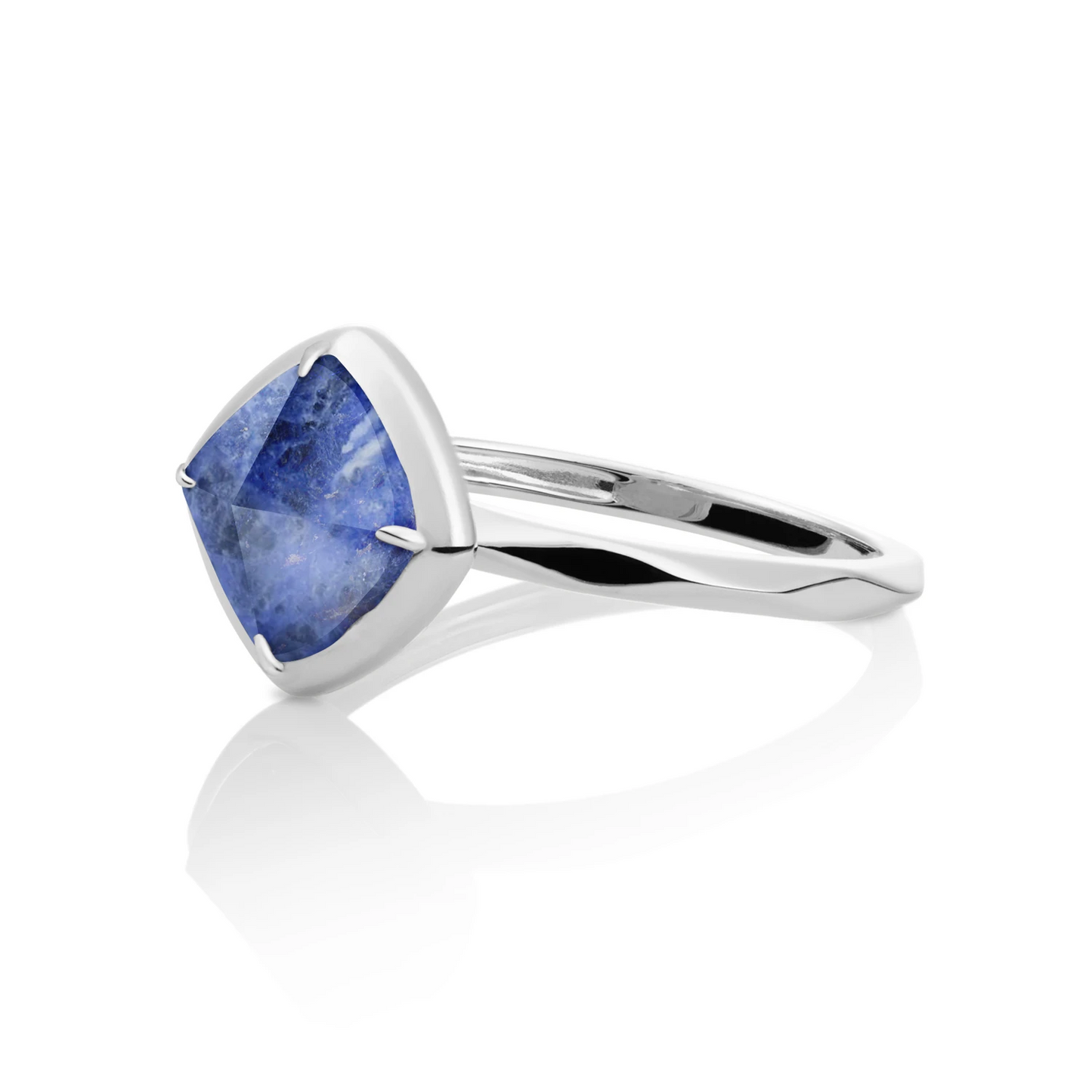 Ring | Silver - Sodalite Edge - 56