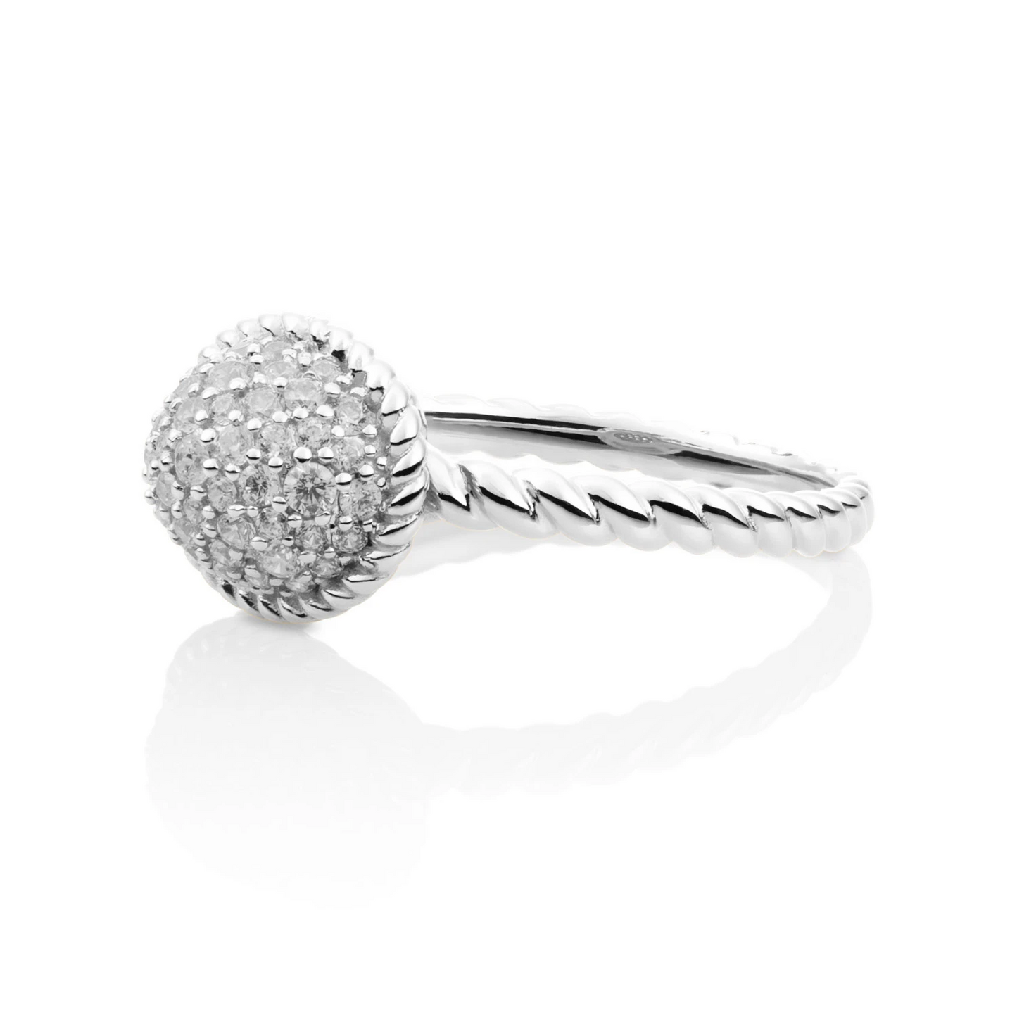 Ring | Silver - Twist CZ - 50