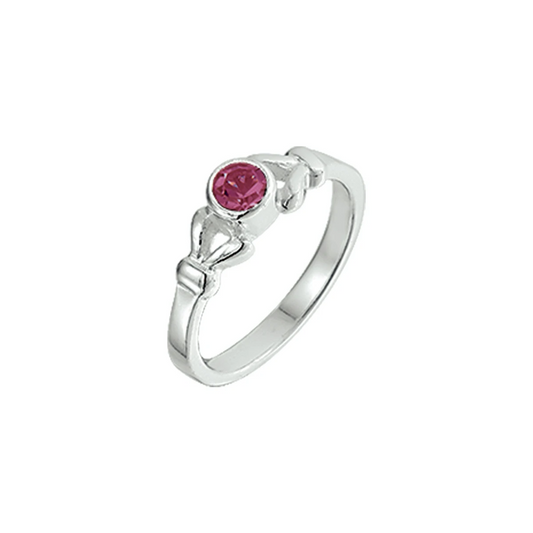 ring strass zilver wit