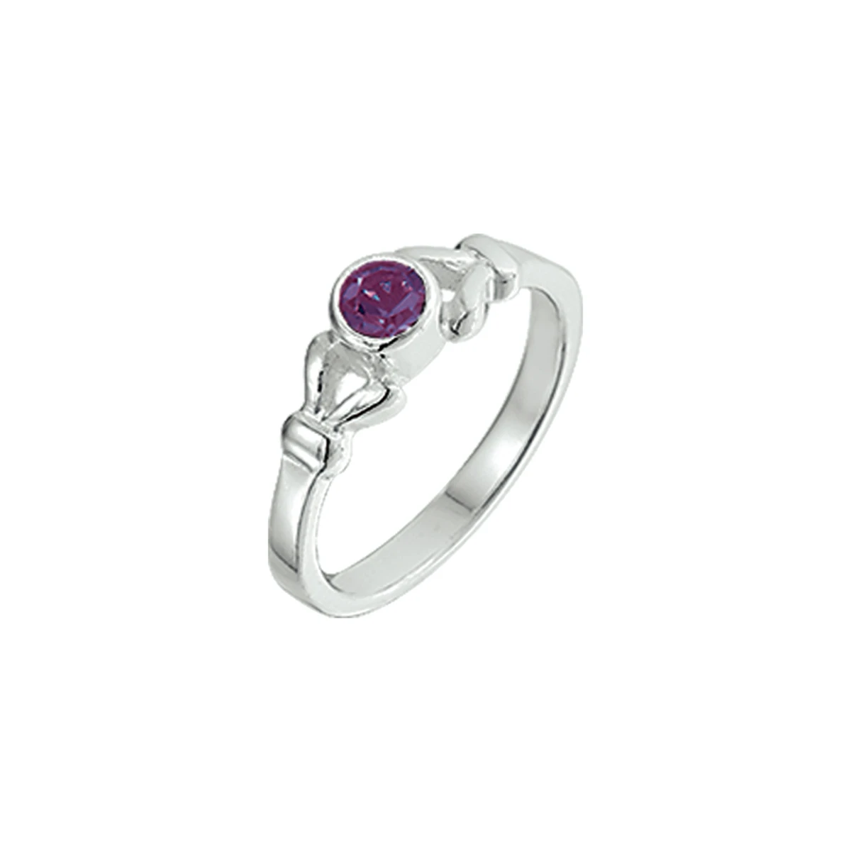 ring strass zilver wit
