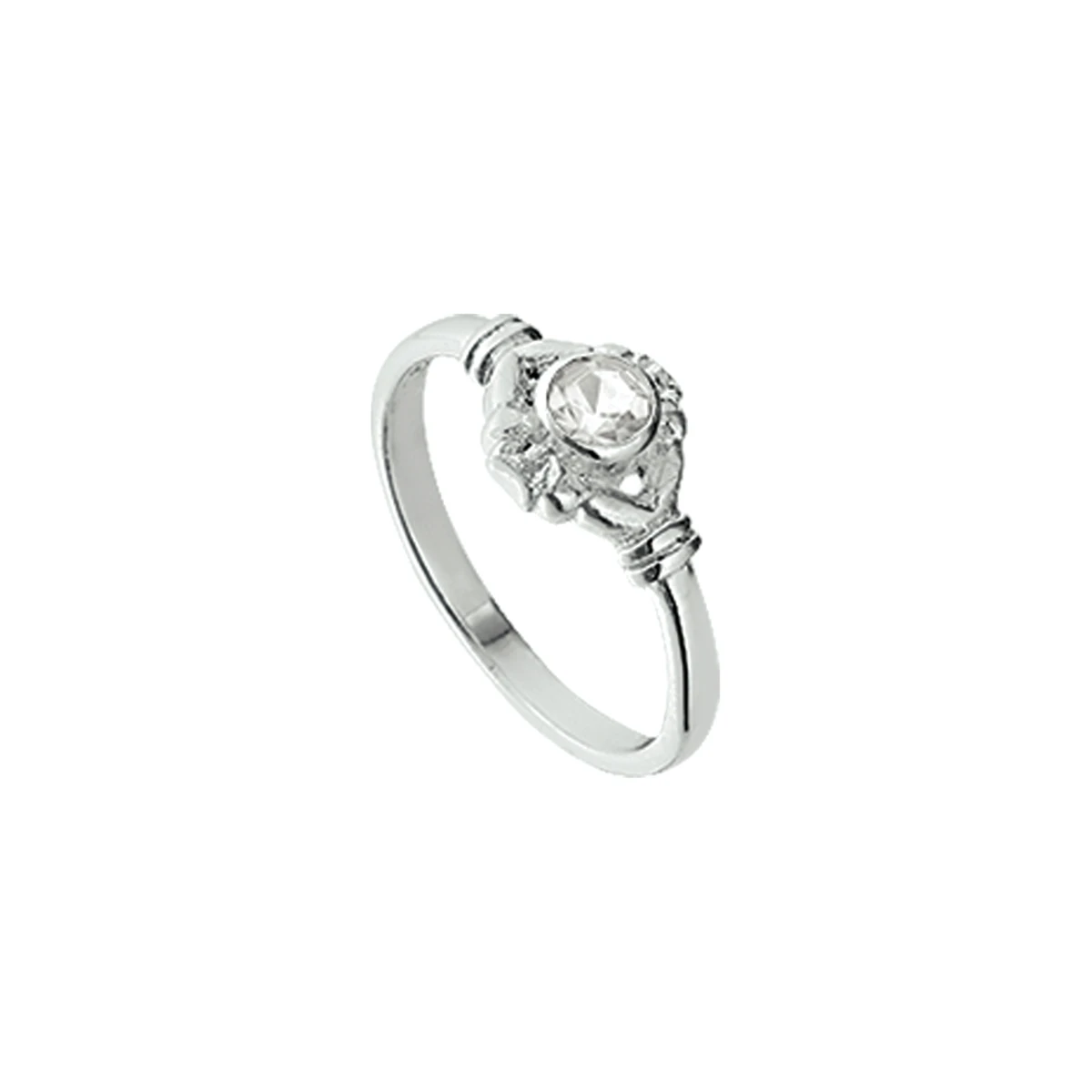 ring strass zilver wit