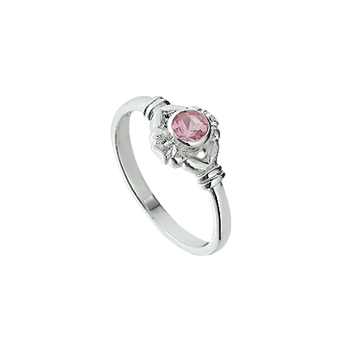 ring strass zilver wit