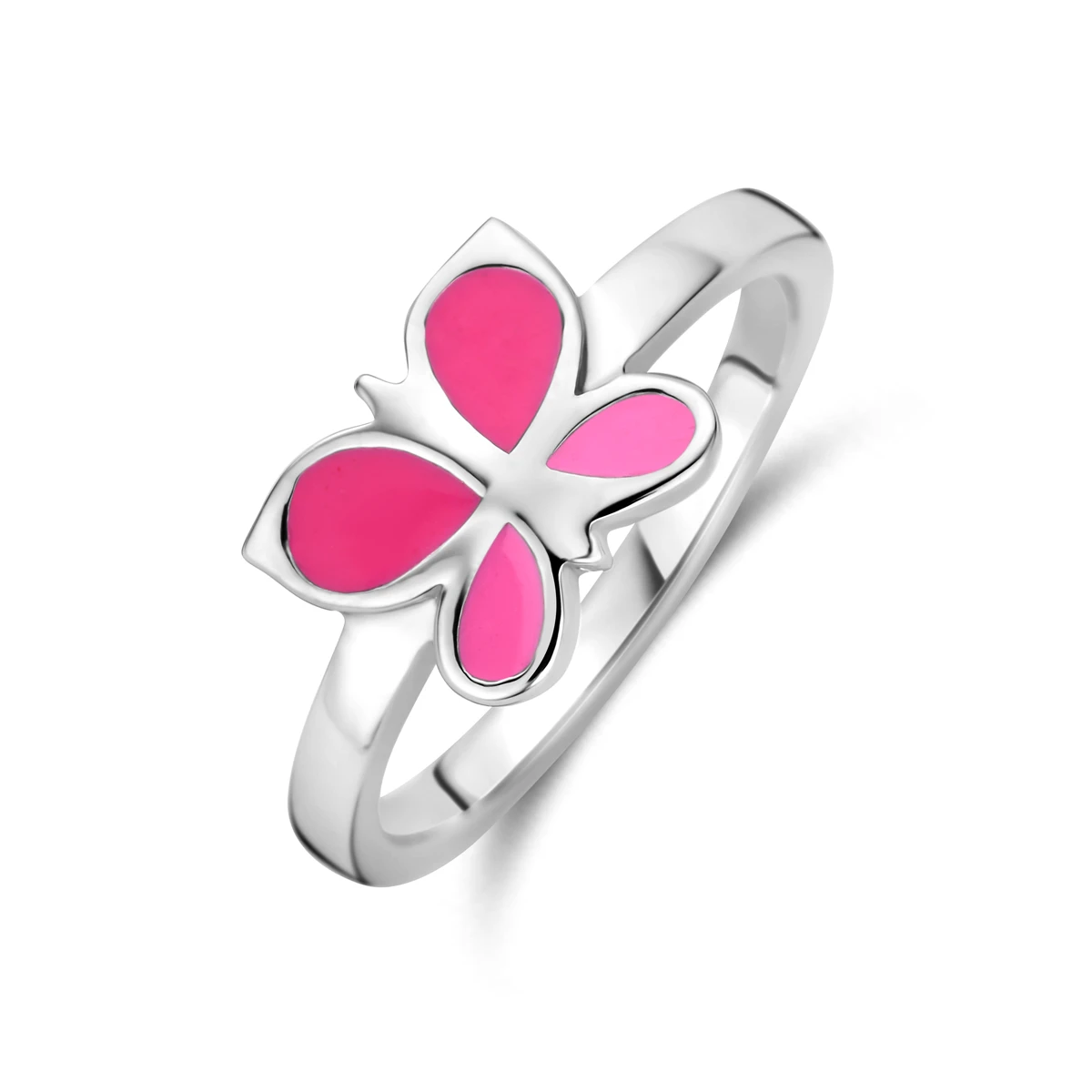 ring vlinder zilver gerhodineerd