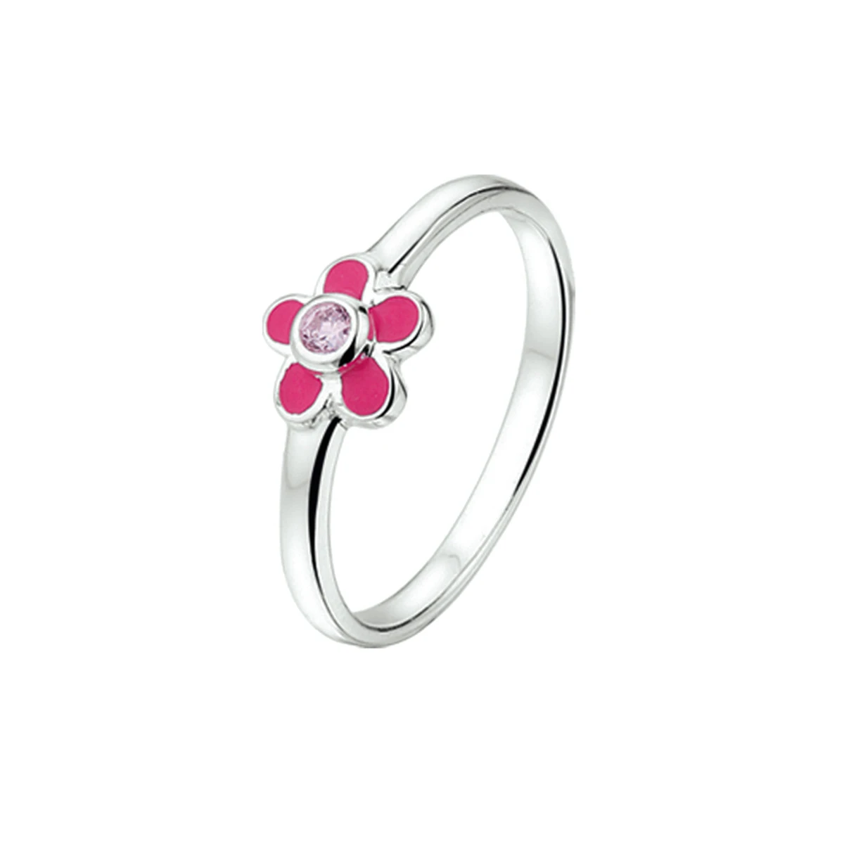 ring vlinder zilver gerhodineerd
