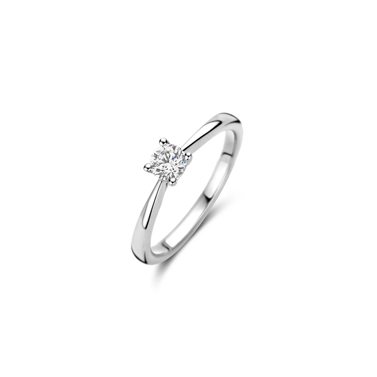 Ring Witgoud 14k met lab grown diamant