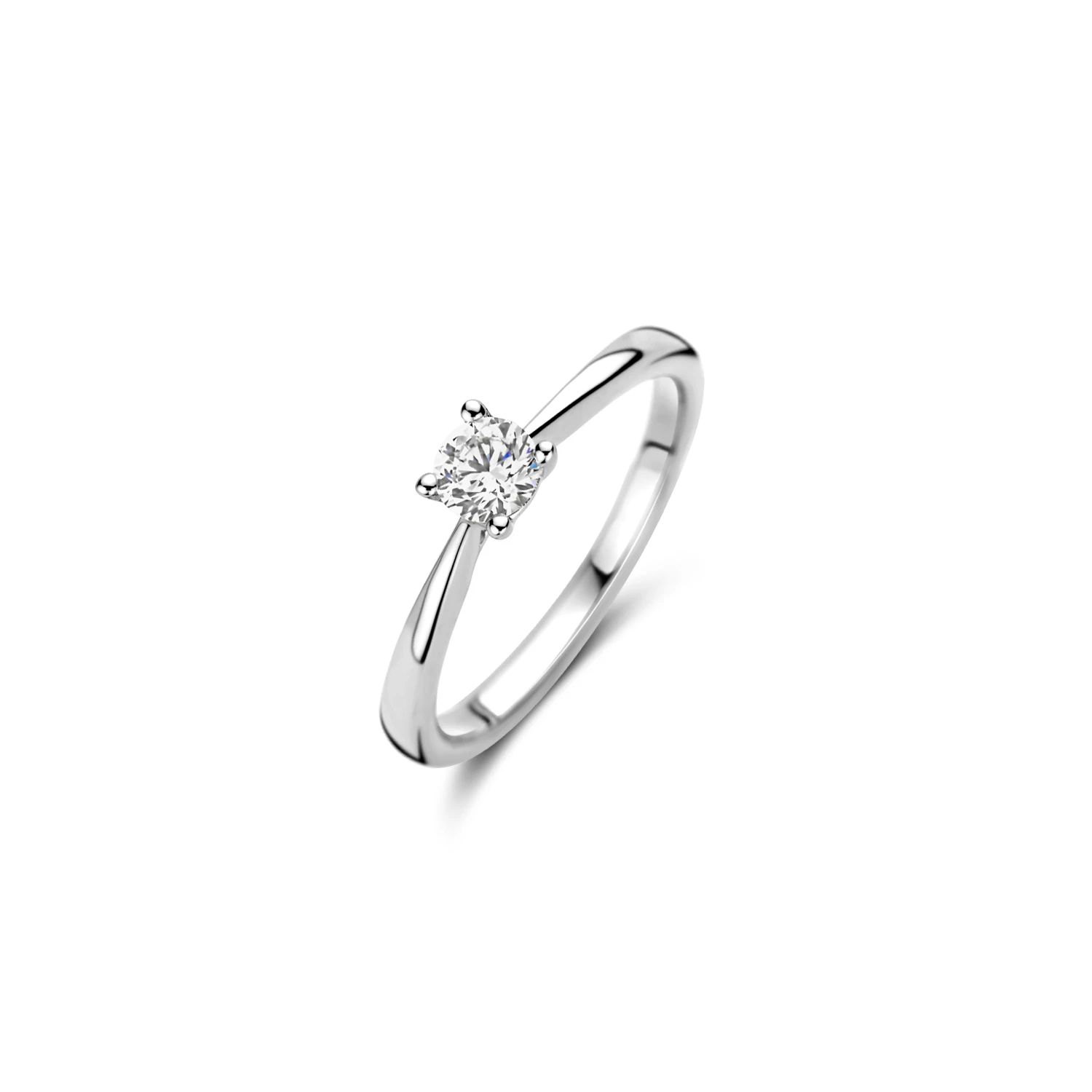 Ring Witgoud 14k met lab grown diamant