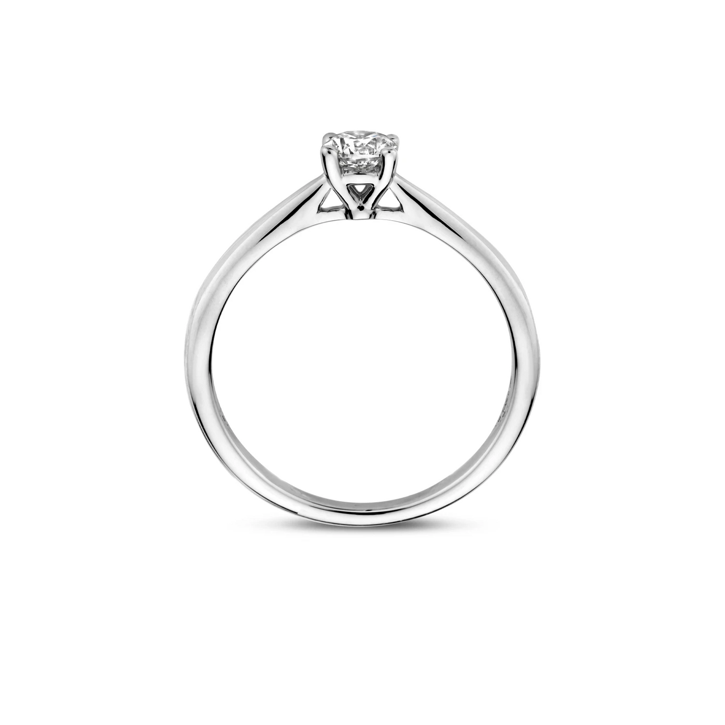 Ring Witgoud 14k met lab grown diamant