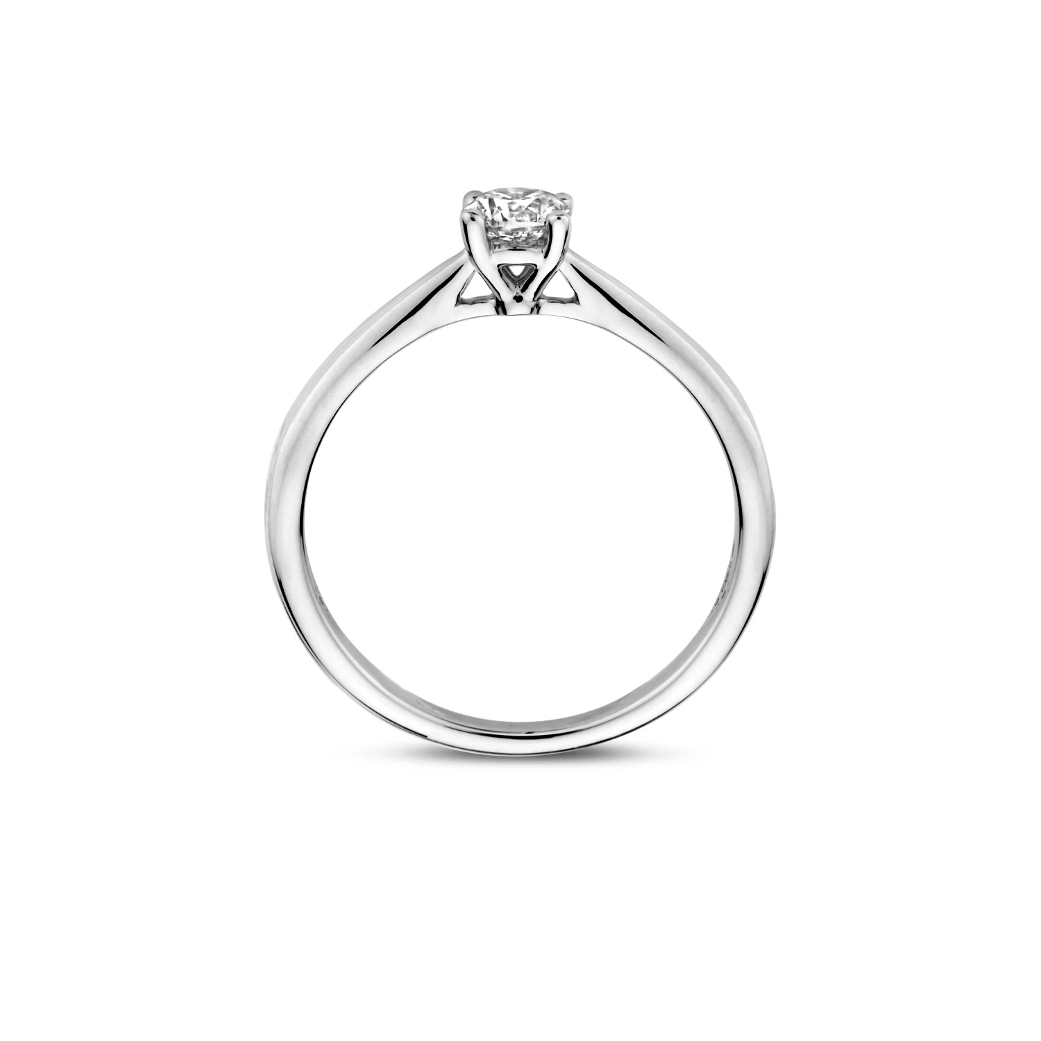 Ring Witgoud 14k met lab grown diamant