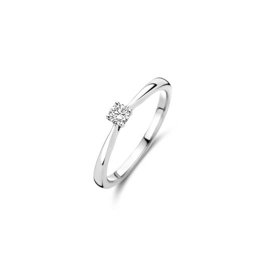 Ring Witgoud 14k met lab grown diamant