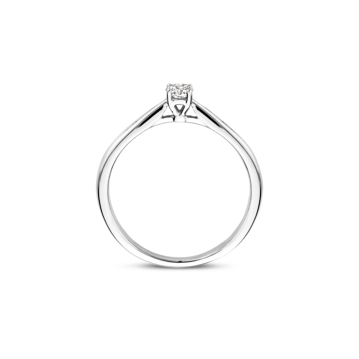Ring Witgoud 14k met lab grown diamant