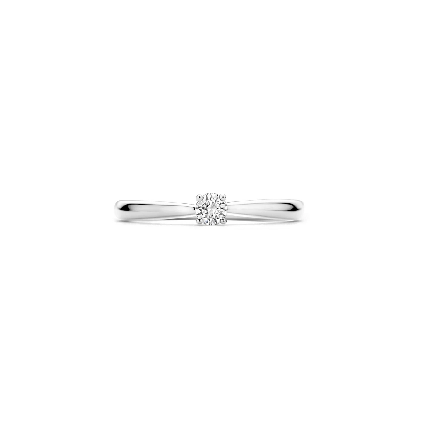 Ring Witgoud 14k met lab grown diamant