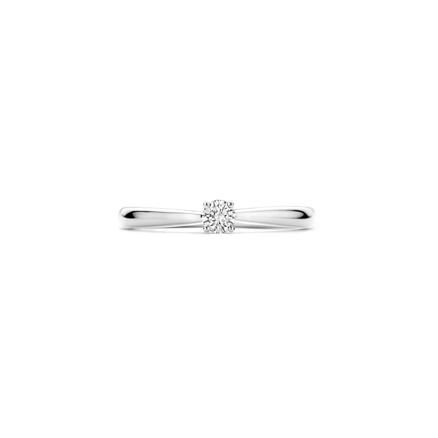 Ring Witgoud 14k met lab grown diamant
