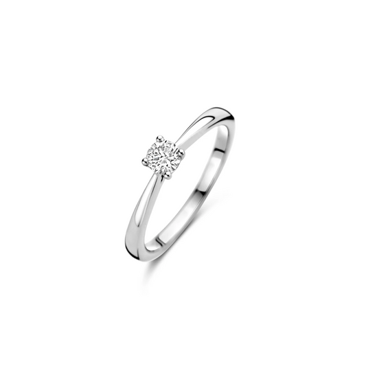 Ring Witgoud 14k met lab grown diamant