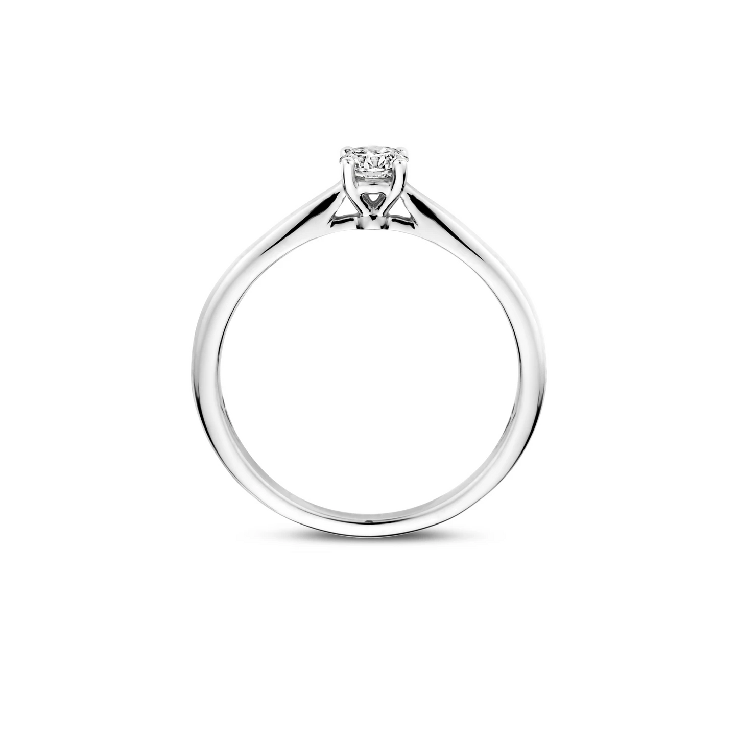 Ring Witgoud 14k met lab grown diamant