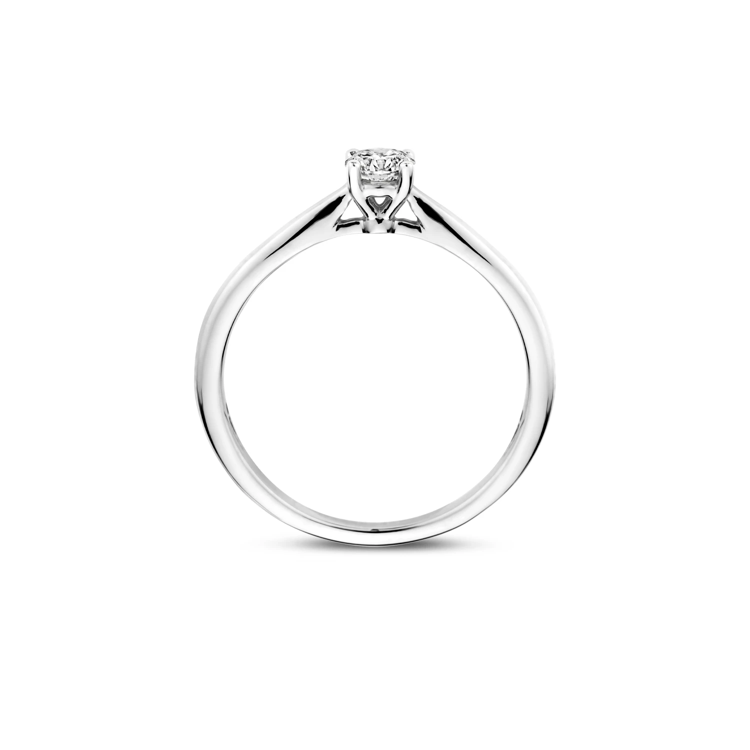 Ring Witgoud 14k met lab grown diamant